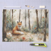 Woodland Fox with Botanical Details Tissuepapier (Craft)