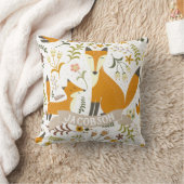 Woodland Foxes Custom Name Pillow Kussen (Deken)