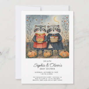 Woodland Foxes Herfst Baby shower Kaart