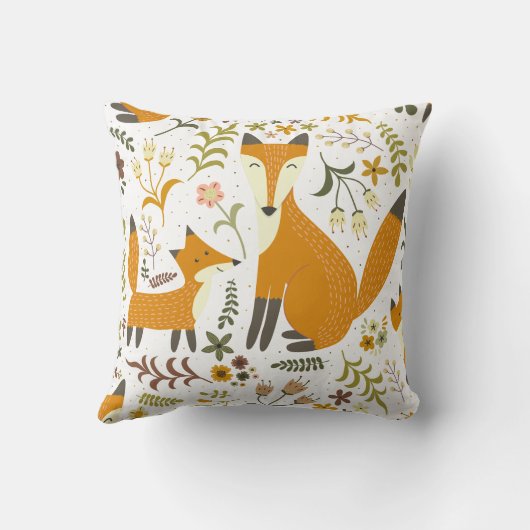 Woodland Foxes Kussen (Achterkant)