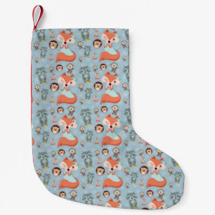 Woodland Friends Animal Pattern Kleine Kerstsok