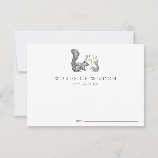 Woodland Friends Baby shower Advice Kaarten (Voorkant)