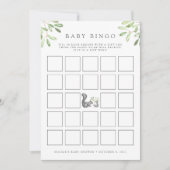 Woodland Friends Baby shower Bingo Game Kaart (Voorkant)