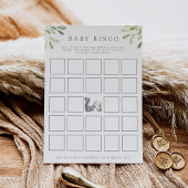 Woodland Friends Baby shower Bingo Game Kaart