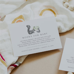 Woodland Friends Baby shower Boek Aanvraag Kaarten