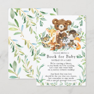Woodland Friends Baby shower Boek voor Baby Kaart