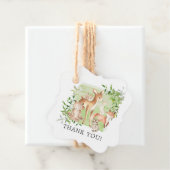 Woodland Friends Baby shower Favor Gift Label (In situ)