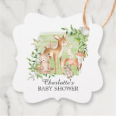 Woodland Friends Baby shower Favor Gift Label (Achterkant)