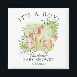 Woodland Friends Baby shower Favor Magnet<br><div class="desc">Stomme bosdieren magneet voor een neutraal baby shower. Overeenkomende objecten in onze winkel.</div>