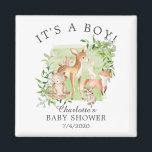 Woodland Friends Baby shower Favor Magnet<br><div class="desc">Stomme bosdieren magneet voor een neutraal baby shower. Overeenkomende objecten in onze winkel.</div>