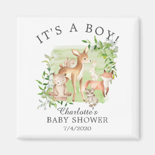 Woodland Friends Baby shower Favor Magnet