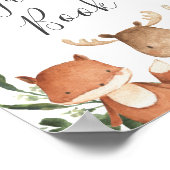 Woodland Friends Baby shower Guestbook Sign Poster (Hoek)