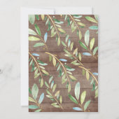 Woodland Friends Baby shower Invitation Kaart (Achterkant)