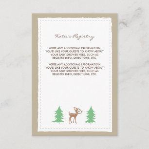 Woodland Friends Baby shower Invoegen Kaart