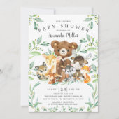 Woodland Friends Baby shower Kaart (Voorkant)