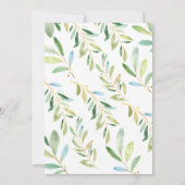 Woodland Friends Baby shower Kaart (Achterkant)