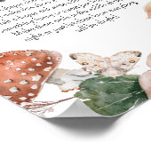 Woodland Friends Baby shower 'Late Night Diaper' Poster (Hoek)