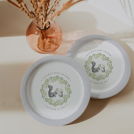 Woodland Friends Baby shower Papieren Bordje