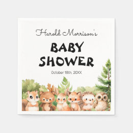Woodland Friends Baby shower Servet