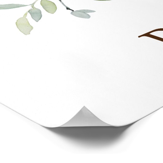 Woodland Friends Baby shower Welcome Poster (Hoek)