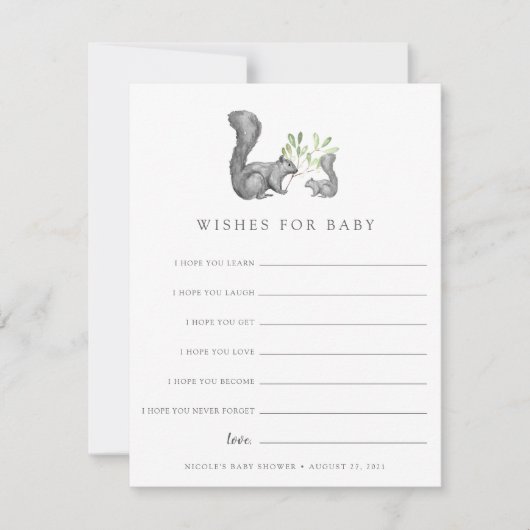 Woodland Friends Baby shower wenst Kaart (Voorkant)