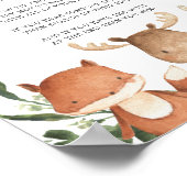 Woodland Friends Baby shower Zeg geen Baby Sign Poster (Hoek)