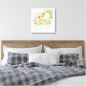 Woodland Friends Birth Stats Canvas Afdruk (Insitu (Slaapkamer))