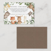 Woodland Friends Books for Baby Baby shower Card Informatiekaartje (Voorkant / Achterkant)