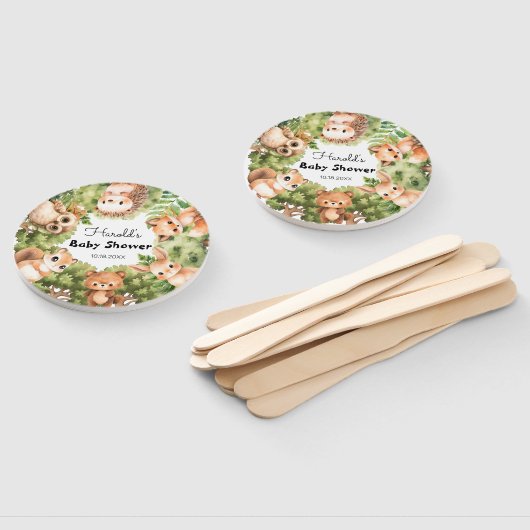 Woodland Friends Boy Baby shower Handwaaier (Niet-gemonteerd)