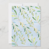 Woodland Friends Boys Baby shower Invitation Kaart (Achterkant)