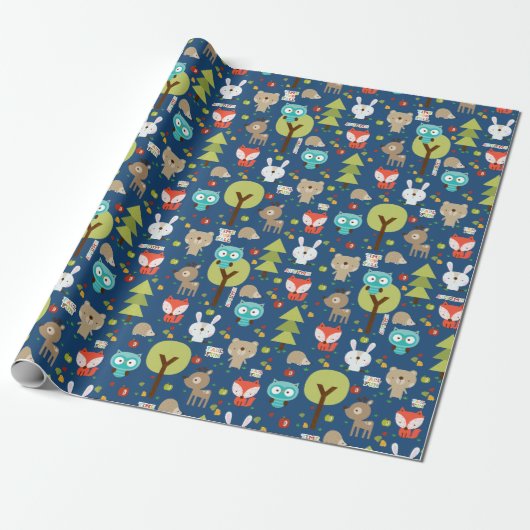 Woodland Friends Cadeaupapier (Uitgerold)