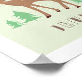 Woodland Friends - D is voor Deer Art Print (Hoek)