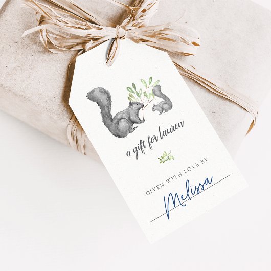 Woodland Friends Display Shower-Labels Cadeaulabel