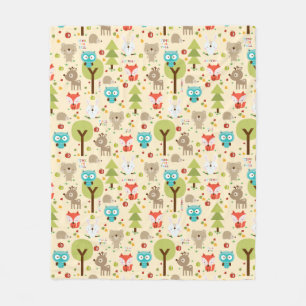 Woodland Friends Fleece Deken