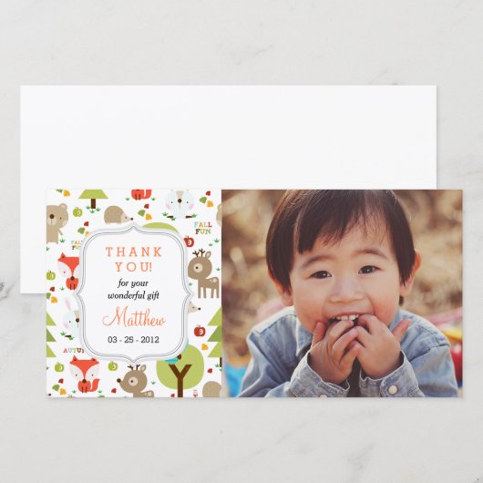 Woodland Friends Foto Elke keer bedankt (Voorkant / Achterkant)