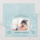 Woodland Friends geboorte aankondiging jongen (Voorkant / Achterkant)