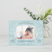 Woodland Friends geboorte aankondiging jongen (Staand voorkant)