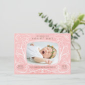 Woodland Friends geboorte aankondiging meisje (Staand voorkant)