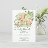 Woodland Friends Gender Neutral Baby shower Kaart (Staand voorkant)