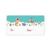 Woodland Friends Geschenk Labels (Voorkant)