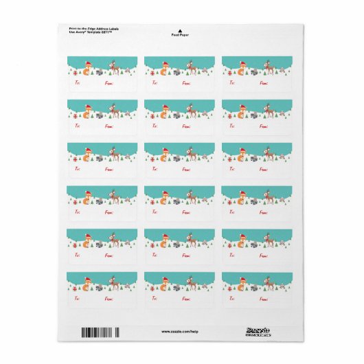 Woodland Friends Geschenk Labels (Full Sheet)