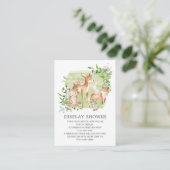 Woodland Friends Gift Display Shower Informatiekaartje (Staand voorkant)