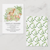 Woodland Friends Gift Display Shower Informatiekaartje (Voorkant / Achterkant)