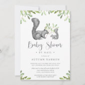 Woodland Friends Grey Squirrel Baby shower per Mai Kaart (Voorkant)