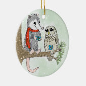 Woodland Friends kerstboomOrnament Keramisch Ornament (Rechts)