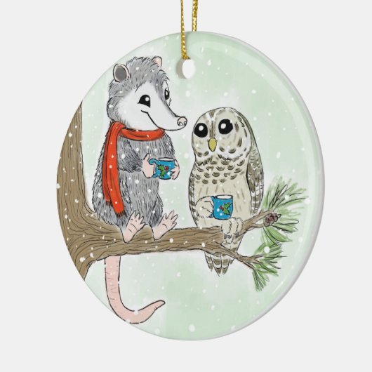 Woodland Friends kerstboomOrnament Keramisch Ornament (Links)