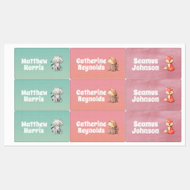 Woodland Friends: Kinder labels ingesteld