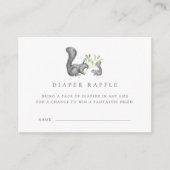 Woodland Friends Luier Raffle Ticket Kaarten (Voorkant)