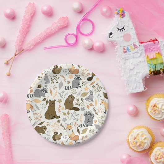 Woodland Friends Papieren Bordje (Feest)