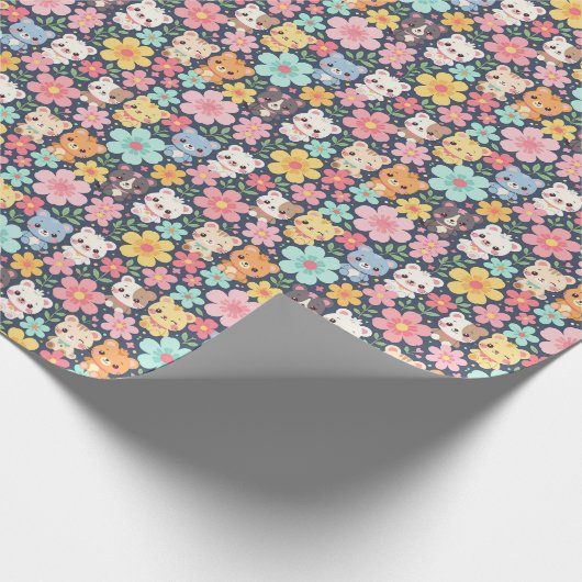 Woodland Friends Parade | Cute Animal Pattern Cadeaupapier (Hoek)